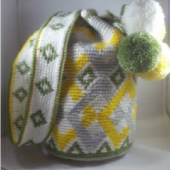 🍋🍈Citrus BOHO Festival Mochilla Bag🍋🍈crochet NWT - Picture 2 of 2